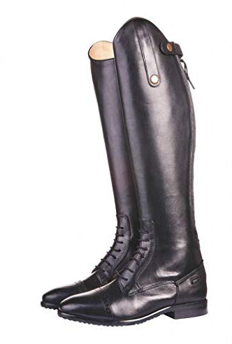 HKM Stivali da Equitazione Valencia per Bambini, Lunghi, Extra Slim9100, Unisex-Adulto, Nero, 36 EU
