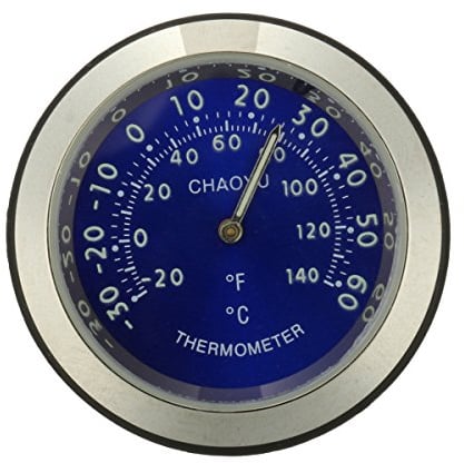 Alamor Motorradlenker Thermometer Dial Wasserdicht Temp Gauge-Blau