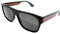 GUCCI Mens GG0341S Sunglasses, Black-Multicolor-Grey, 56