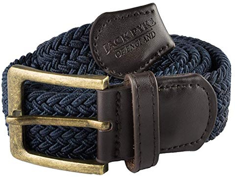 JACK PYKE Countryman Elastischer Gürtel für Herren – Geflochtener Stretchgürtel mit Lederenden, verstellbar bis 54 Zoll Taille, ideal für Jagd, Wandern, Schießsport und Alltag