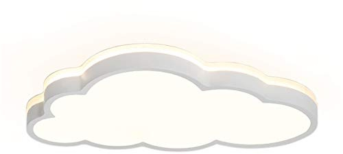 BEHWU LED Wolken Deckenleuchte, 360° Einstrahlung Decke, weißes Licht und dimmbar Optional für Jungen und Mädchen Schlafzimmer Deckenlampe Wandleuchte (58 * 5.7cm Weiß Weißes Licht)