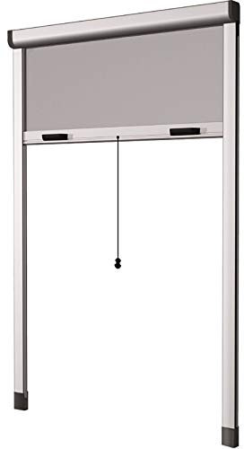 HU-firma Zanzariere Alluminio Verticale Bianco, 160 x 170 cm