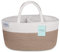 Natemia Rope Diaper Caddy Organizer│Large Portable Nursery Storage Bin and Car Travel Organizer│Tote Bag with Dividers for Diapers & Wipes