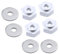 KEEDA 4PCS 12mm drehen auf 17mm Aluminiumlegierung Felgen Sechskant Adapter für 1/10 RC Car Buggy Monster Truck Kann 1/8 Reifenrad Verwenden (Silber)