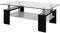 duehome | Mesa Centro, Mesa de Cristal, Mesita de Salon, Color Negro Brillo, Modelo Missouri, Medidas: 110 cm (Largo) x 60 cm (Ancho) x 45 cm (Alto)