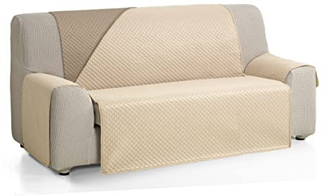 Martina Home Diamond Copridivano imbottito 3 Posti - Beige/Pelle