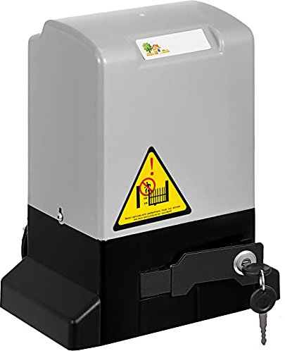 VEVOR Operador de Apertura de Puerta 600 kg Abridor Automático de Puerta Corrediza Control Remoto Más de 30 m, Cremallera Metálica 4 m Riel de Liberación Fotocélula Clave, Motor de Puerta Corredera