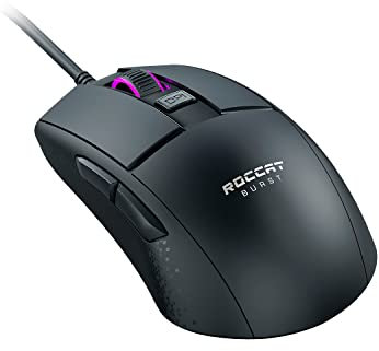 Roccat Burst - Extrem leichte Optical Core Gaming Maus (hohe Präzision, Optiksensor 8.500 Dpi, 68g leicht, Designt in Deutschland), schwarz