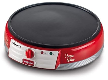 Ariete 202 Crepera, 1000 W, Ceramic, rojo