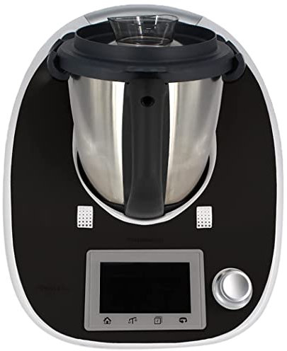 One-Wheel | selbstklebende Folie passend für Thermomix TM5 | Schlag- & Stoßschutz | Klebefolie Design Einfarbig schwarz | Aufkleber Motiv: Bunt