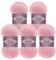 5 x 100g Strickgarn Alize Cotton Gold Uni Klassikgarn Häkelgarn Strick-Wolle Farbwahl, Farbe:518 flamingorosa