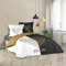 Dynamic24 3tlg. Bettwäsche 260x240cm You & Me 100% Baumwolle Bettgarnitur Übergröße Bett Decke Bezug Bettdecke bedruck schwarz weiß Gold King Queen Size mit 2 Kissenbezügen und 1 Bettdeckenbezug