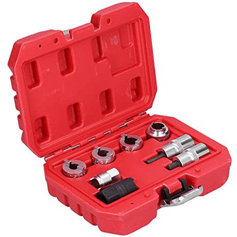 Suspension Strut Socket 8 Pcs Metal Suspension Strut Nut Sockets Screw Nut Tightening Sleeve Removal Disassembly Tool Set for Car Repairing Maintenance