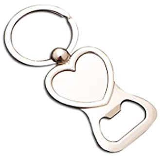 ARFUKA Bottle Opener Keyring Portable Beer Bottle Opener Key Chain Keychain Beverage Bottle Opener Key Ring for Men, Women Silver