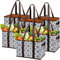 Foraineam 6 Pack Reusable Grocery Shopping Box Bags, Durable Heavy Duty Grocery Totes Bag with Reinforced Bottom, Collapsible Storage Bins with Straps And Handles