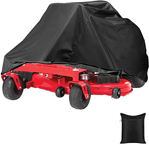 Outdoor Zero-Turn Mower Cover Skyour Waterproof Dust Heavy Duty 420D Oxford Riding Zero Turn Lawn Mower Covers Universal Fit with Windproof Strap & Storage Bag (M: 81x44x47.5in)