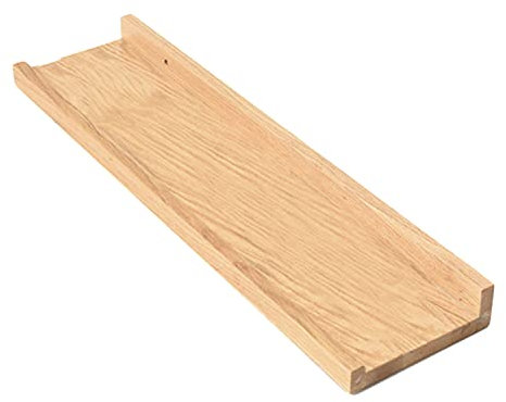 Étagère murale flottante en bois à suspendre pour salon, cuisine, chambre, salle de bain, bureau (12 x 60 cm, A)