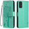Topme Leder Tasche Hülle für Samsung Galaxy A53 5G (6.5 Inches), [Katzen- Und Baummuster-Stil Handytasche] - Grün