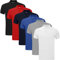 6 Pack Adults Pique Polo Casual Summer/Activewear Tops, Pack of 6 Shirts, L