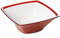 omada Design Insalatiera da 2,3 L, Ciotola Cucina in Acrilico Infrangibile, Lavabile in Lavastoviglie, Made in Italy, Linea Square, Rosso