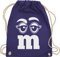 Turnbeutel Rucksack - & Fasching - Taschen - M und M Augen Karneval I Fastnacht I Fasnacht I Fasnet - Unisize - Lila - gym bag festival karnevalsbeutel faschings mm juterucksäcke festivaltasche