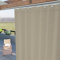 Byour3 – wasserdichte Outdoor Vorhäng Wetterfest mit Metallringen Anti-Schimmel Verdunkelungs Seitenvorhänge Markise für Balkon Pavillon Terrasse Sonnenschutz (Beige, B. 400 x 290 L)