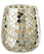 WINDLICHT MOSAIK Glas Silber/Gold MEDIUM