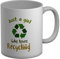 Shopagift Recycling Mug Just A Girl Who Loves Recycling White 11oz Large Gift Cup