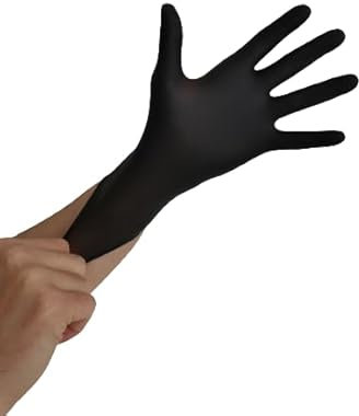 detektierbar.de 1000 guanti in nitrile, usa e getta, guanti usa e getta, guanti in nitrile, senza polvere, senza lattice, non sterili, senza lattice, disponibili (M, nero)