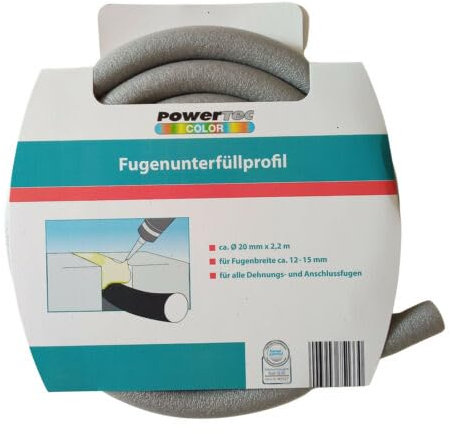 Fugenfüllprofil 2er Set - Dichtstoff/Fugenmasse/Hinterfüllmaterial 20mm Durchmesser
