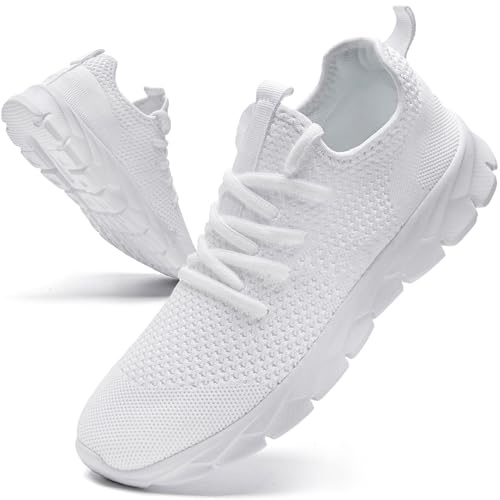 Oltyutc Trainers Men Running Gym Sneakers Walking Shoes White Size 14 UK