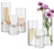 JMIATRY 6er Set Windlicht Glas, Kerzengläser 10/15/20cm Hoch, Glaszylinder für Kerzen Glas Kerzenhalter für Tischdeko Hochzeit Event Wohnzimmer Deko