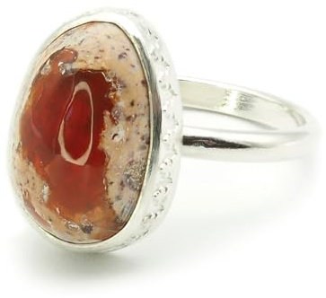 MEKI`S Mexikanischer Feueropal und 925er Silber Ring