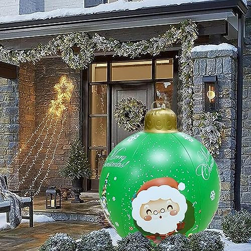 Weihnachtsschmuck, 23,6-Weihnachtskugeln, Außenatmosphäre, PVC, aufblasbares für Zuhause, Weihnachten, Festliche Geschenkbälle, Weihnachten Wasserbomben Fabrik (B, One Size)