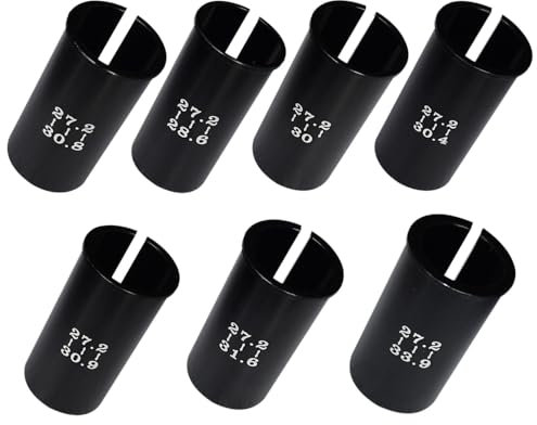 Albedel Set of 7 Sizes Bike Seat Post Adapter Seat Post Adapter Shim Bicycle Seat Tube Conversion Sleeve 27.2mm to 28.6/30/30.4/30.8/30.9/31.6/33.9mm 60mm Length Aluminum Alloy for Road Mountain Bike