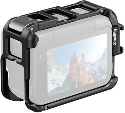 SmallRig Telaio per Insta360 Ace Pro 2/Ace Pro, supporta riprese orizzontali e verticali, telaio di montaggio per action camera con artiglio di montaggio e slitta fredda per microfono con luce video -
