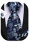 Barry.Wang Juego de corbatas florales para hombre, corbata de seda, pañuelo y gemelos para bodas, negocios formales, Azul marino y blanco, Taille unique