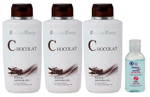 Bettina Barty Chocolat Bath- & Shower Gel 3x500 ml inklusive Gratis Vitapro Antibakteriell Handgel 50 ml