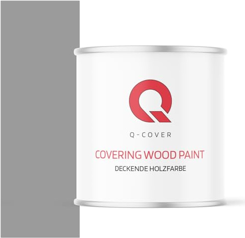 Q-COVER DECKENDE HOLZFARBE 2,5L HALBMATT Signalgrau RAL 7004 RAL DECKFARBE HOLZLACK DECKLACK WETTERSCHUTZFARBE ALLE HOLZARTE OSB-PLATTEN INNEN AUßEN ca. 80-150 ml / m2