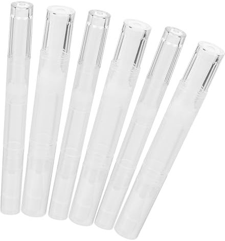 TOVINANNA 6pcs Dispensing Pen Bottle Empty Cuticle Oil Pen Plastic Applicator Bottle for Nail Polish Lip Gloss