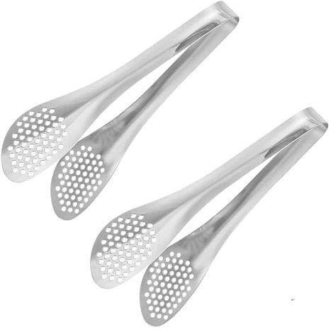 Teabag Squeezer Tool 2 Pieces Tea Bag Squeezer Teabag Tongs Tea Spoon Holder Tea Bag Squeezer Tongs Suitable for Picking Up Tea Bags and Rock Sugar Cubes Tea Set for Tea Lovers (Silver)