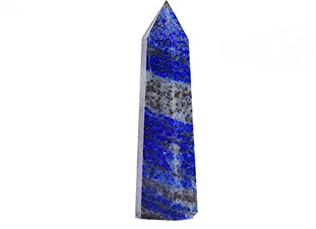 SHAFACIAL Natürliche Kristall Lapislazuli Säule Heilung Energie Stein Schmuck Quarz Wohnkultur Reiki Poliert Handwerk Spirituelle Unterstützung(6-7cm)