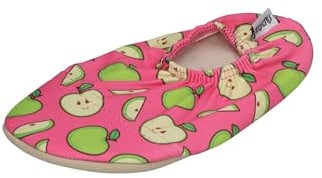 Slipstop Kinder Hausschuhe Badeschuhe VERDE Äpfel pink