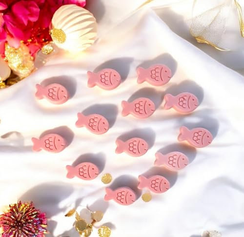 Seifenfische rosa 50 Stück (vegan), Gastgeschenk (Rosa Aloe)