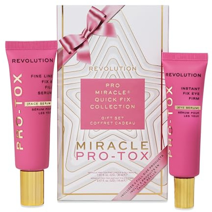 Revolution Pro Miracle Pro-Tox Quick Fix Skincare Collection, Pflege-Duo für festere, frischere & strahlendere Haut, vegan und tierversuchsfrei