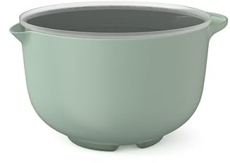 Mepal - Rührschüssel mit Deckel Chef it - Anti-Rutsch Boden - Mikrowellen- und Spülmaschinengeeignet - Schüssel - Material beständig bis zu 110°C - 4 l - Nordic sage