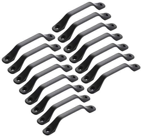 Schubladengriffe, Oberflächenmontage, Aluminiumlegierung, Möbelbeschläge, Küche, Schminktisch, Kommode, Schrank, Griffe mit Schrauben, einfache Installation, 15 Stück