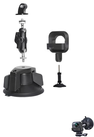 Lokyoyo Support de fixation à ventouse pour Insta.360 Go Ultra, avec rotule rotative à 360° et cadre adaptateur, support pour caméra embarquée