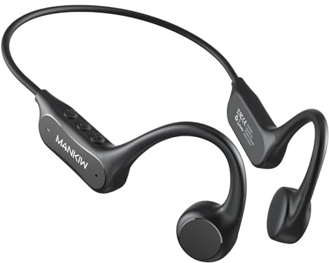 MANKIW Cuffie Conduzione Ossea Bluetooth 6.0, Auricolari Conduzione Ossea Open-Ear Sportivi, Ricarica Rapida Type-C, IPX5 Impermeabili, Cuffie Senza Fili per Corsa, Fitness e Guida
