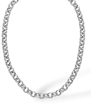Purelei Gala Kette – Statement Halskette mit großen Kettengliedern – Edelstahl (Gold 14K vergoldet/Silber/Roségold 18K) – 45 cm klassische Gliederkette für Damen
